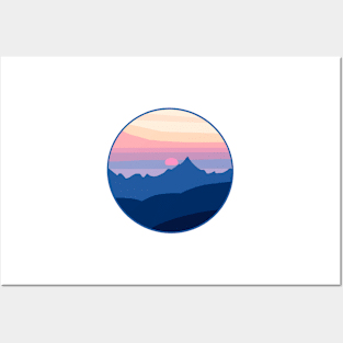 Mountain Sunset Posters and Art